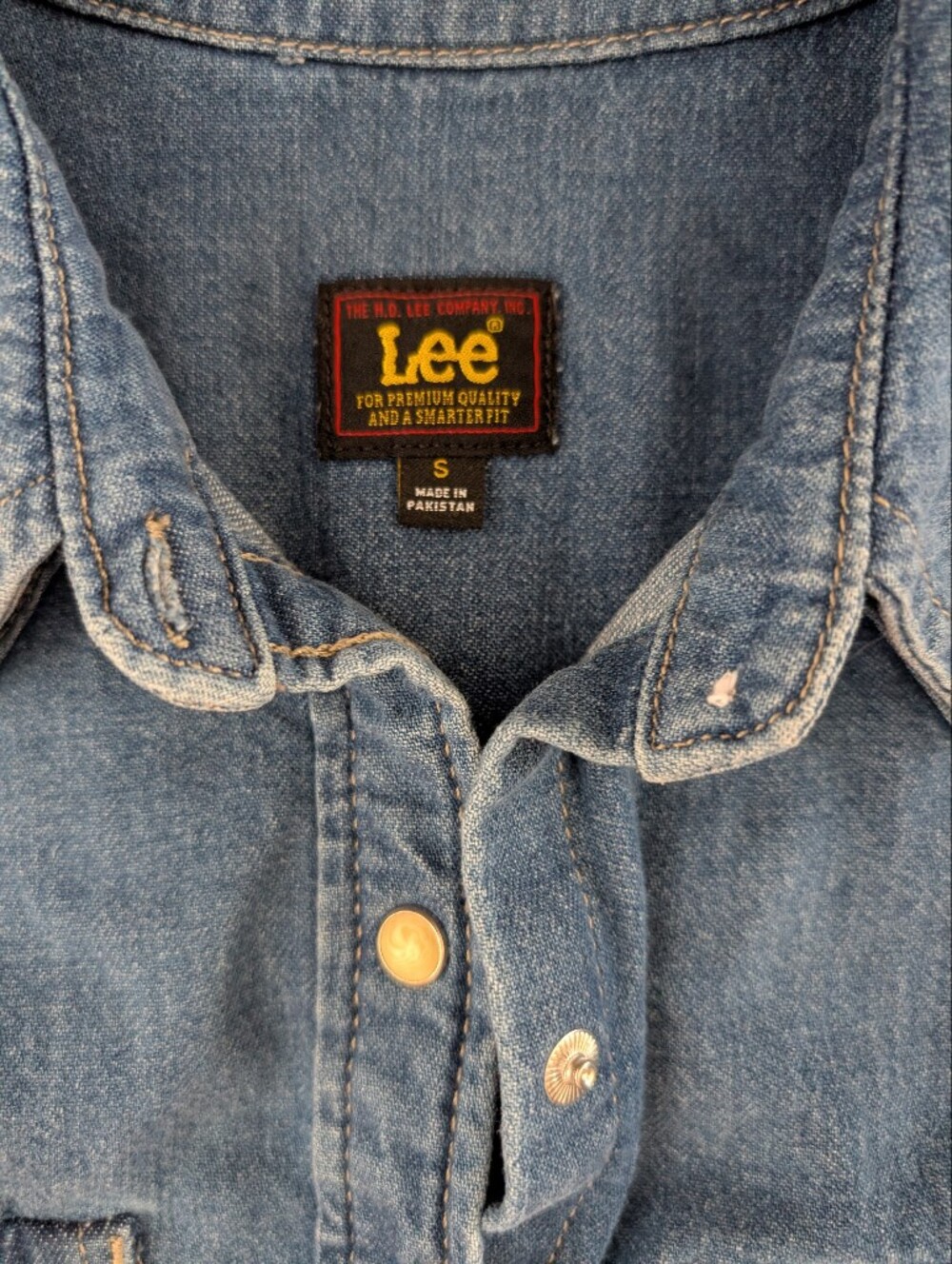 Lee Blue Denim Snap-Front Shirt